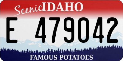 ID license plate E479042