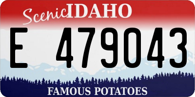 ID license plate E479043
