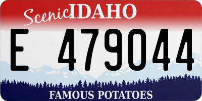 ID license plate E479044