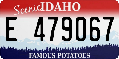 ID license plate E479067