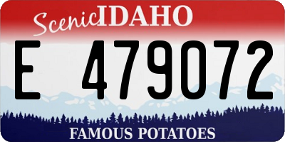 ID license plate E479072