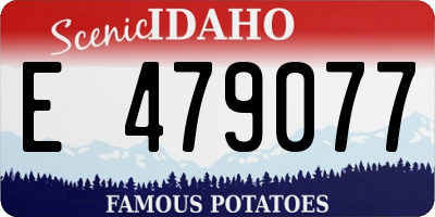 ID license plate E479077