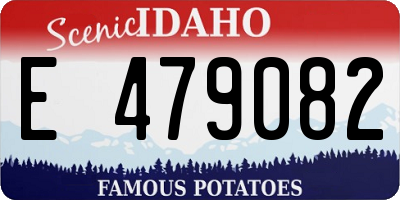 ID license plate E479082