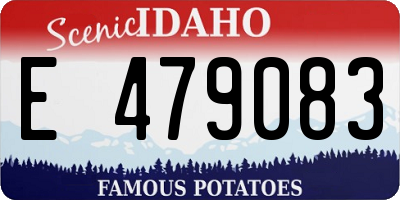 ID license plate E479083