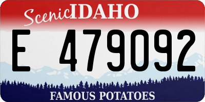 ID license plate E479092