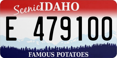 ID license plate E479100