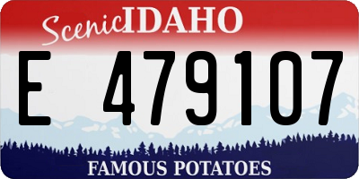 ID license plate E479107