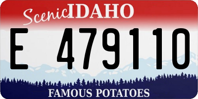 ID license plate E479110
