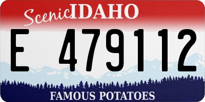 ID license plate E479112