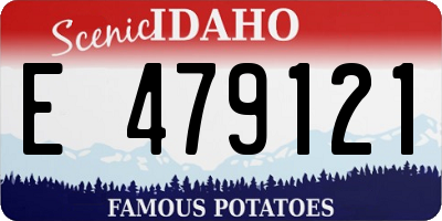 ID license plate E479121