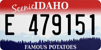 ID license plate E479151