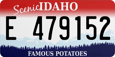 ID license plate E479152
