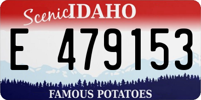 ID license plate E479153