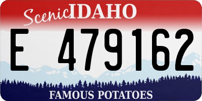 ID license plate E479162