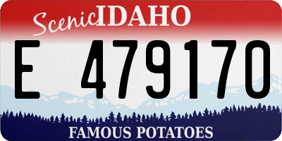 ID license plate E479170