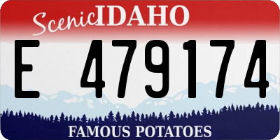 ID license plate E479174