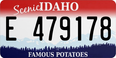 ID license plate E479178