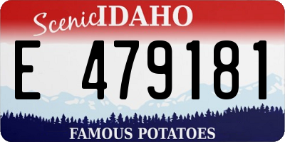 ID license plate E479181