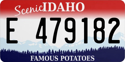 ID license plate E479182
