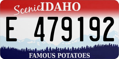 ID license plate E479192