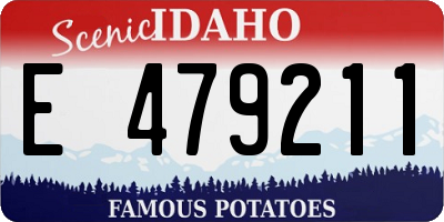 ID license plate E479211