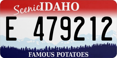 ID license plate E479212