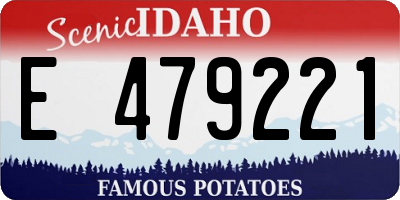 ID license plate E479221
