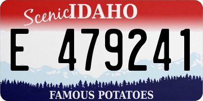 ID license plate E479241