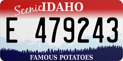 ID license plate E479243