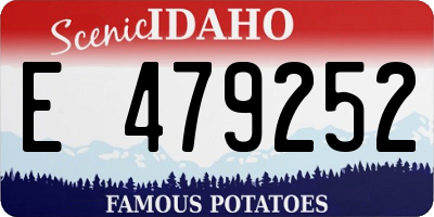 ID license plate E479252