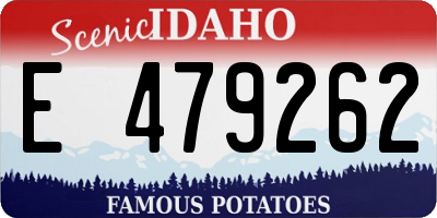ID license plate E479262