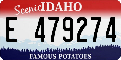 ID license plate E479274