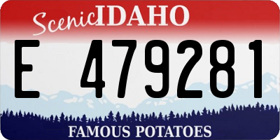 ID license plate E479281