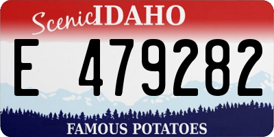 ID license plate E479282