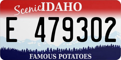 ID license plate E479302