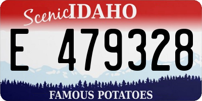 ID license plate E479328