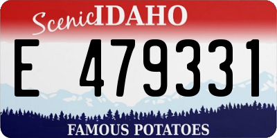 ID license plate E479331
