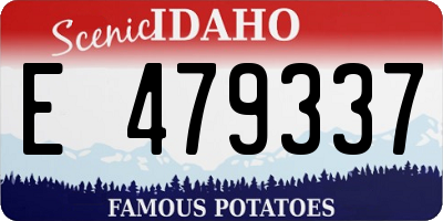 ID license plate E479337