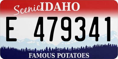 ID license plate E479341
