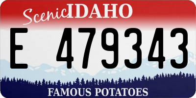 ID license plate E479343