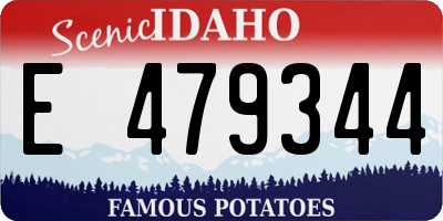 ID license plate E479344