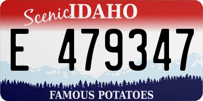 ID license plate E479347
