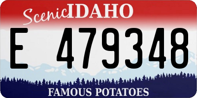 ID license plate E479348