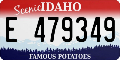 ID license plate E479349