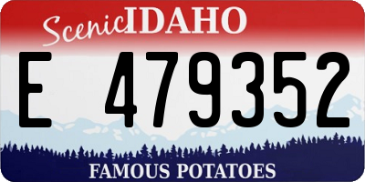 ID license plate E479352