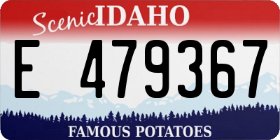 ID license plate E479367