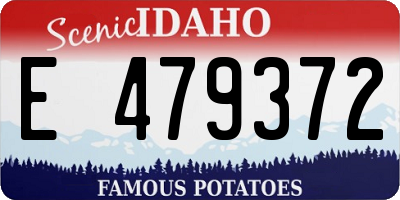 ID license plate E479372