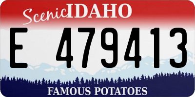 ID license plate E479413
