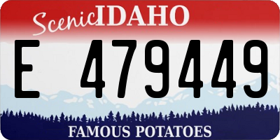 ID license plate E479449