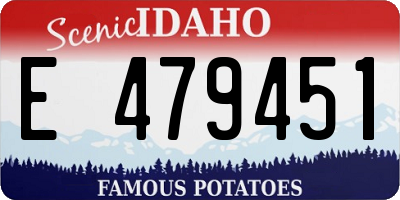 ID license plate E479451